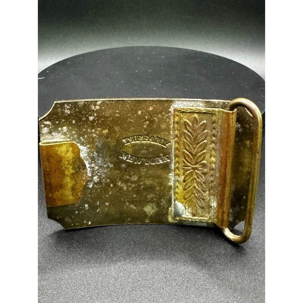 Wells Fargo And Company Brass Belt Buckle - Vintage Tiffany New York Arizona Ter